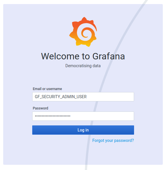 grafana login