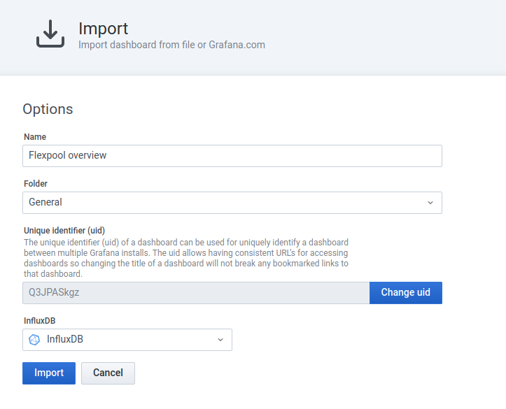 grafana import overview